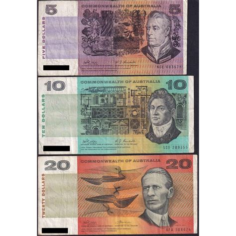 Australia 1966-1972 Commonwealth of Australia Note Set - The Purple Penny