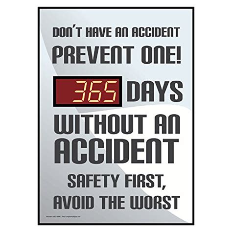 Buy ComplianceSigns PVC Digital Safety Awareness Scoreboard, 28 x 20 ...