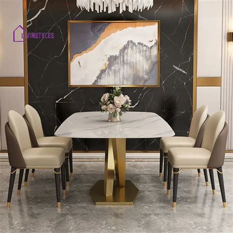 Shridha Stainless Steel Amazing Luxury Modern Rectangle White Marble D ...
