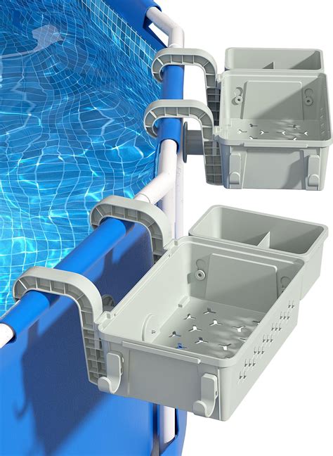 Amazon.com : 【2024 Upgrade】2 Sets Upgrade Poolside Storage Basket, Pool ...