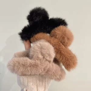 Vivalace Women And Girls Multi colour Fur Hair Clutcher Pack of 3 Hair ...