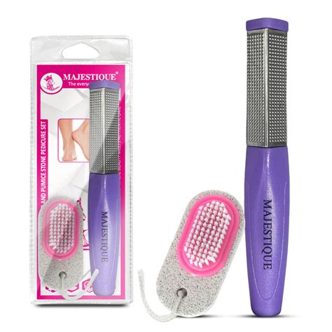 Buy Majestique Foot Scraper And Pumice Stone Pedicure Set - Color May ...