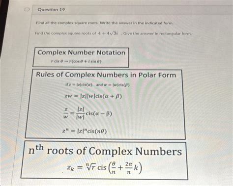 Image result for Square Root of a Complex Number