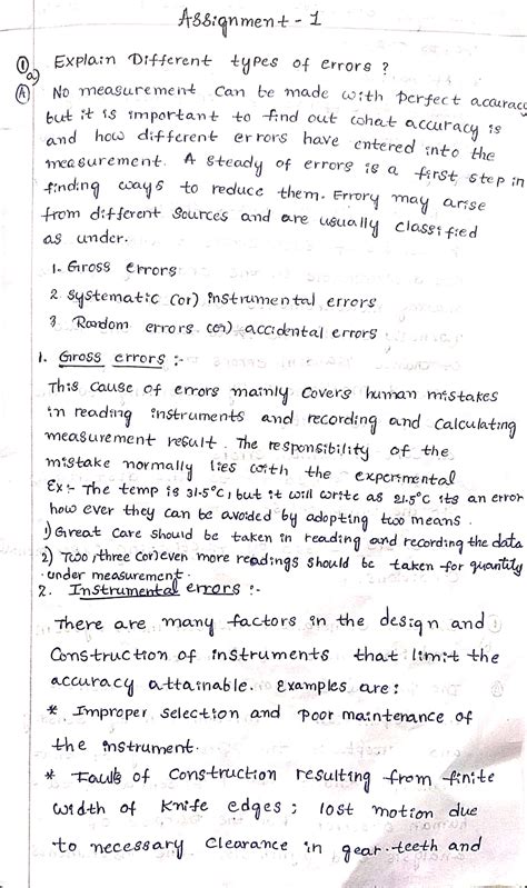 ICS Assignment 1: Understanding Measurement Errors and Systems - Studocu