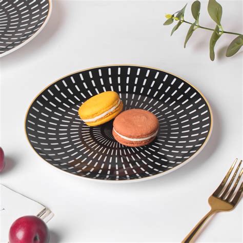 Ebony Ceramic Snack Plate Black 8 Inch Online - Premium Snack Plate ...