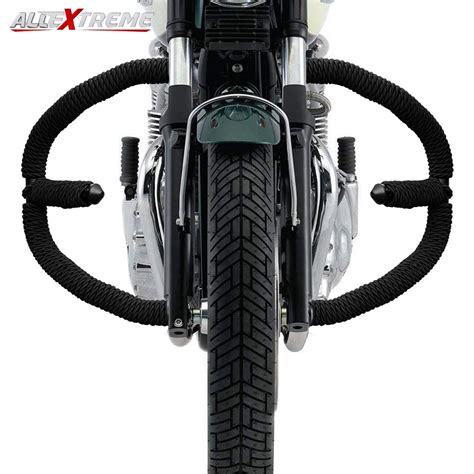 AllExtreme EXDBLKG1 Heavy Duty Leg Guard Diamond Front Bike Safety ...