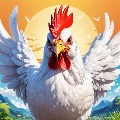 Simplified Cartoon Chicken | Stable Diffusion Online