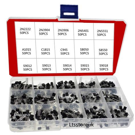 Buy Transistor Kit,NPN PNP Power Transistors Assorted Assortment Box ...