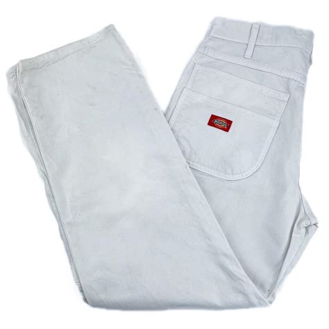 Vintage Dickies Carpenter Jeans / Trousers White... - Depop