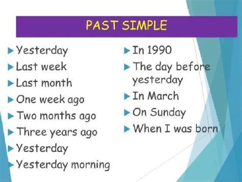 Past Simple Time Expressions | PDF