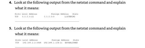 Image result for Explain Netstat Output