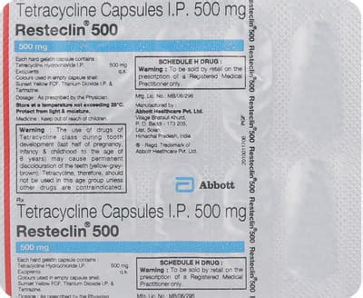 Resteclin 500 Capsule: Uses, Side Effects, Price, Dosage & More Info ...