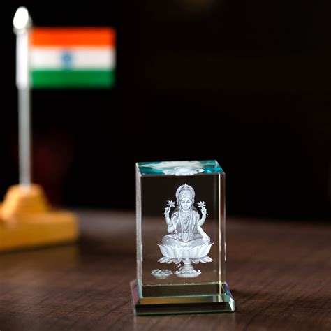 MOTOZOOP® Lakshmi 3D K9 Crystal God Idol Statue Accessories Interior ...