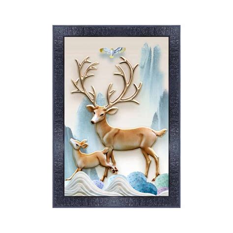 pnf Poster And Frames Deer Wall Painting With Acrylic Sheet | For ...