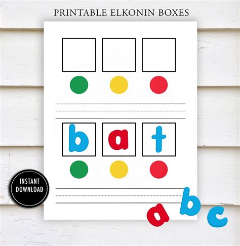 Letter Practice Worksheets Printable - "elkonin Boxes" Phonics ...
