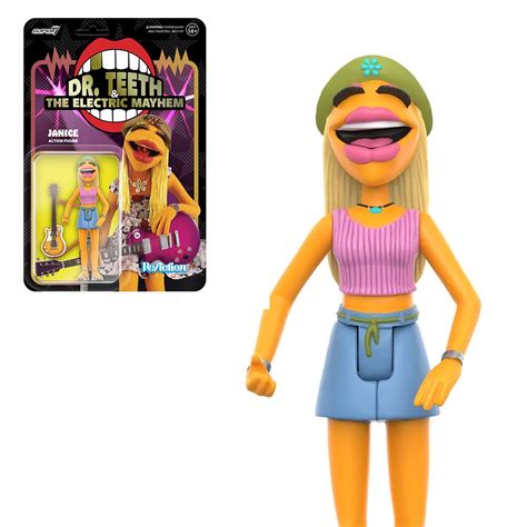 The Muppets Electric Mayhem Band Janice 3 3/4-Inch ReAction Figure
