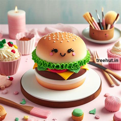 Burger Cake Decoration Ideas and Burger Birthday Cake Decoration Techniques