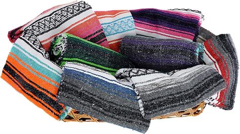 Amazon.com: Haull 10 Pcs Mexican Beach Blankets Bulk Authentic Mexican ...