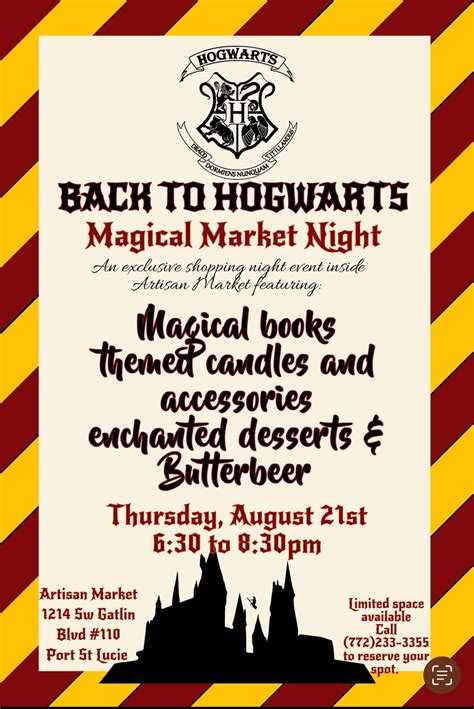 Back to Hogwarts. Magical Market Night, Artisan Market, Port Saint ...