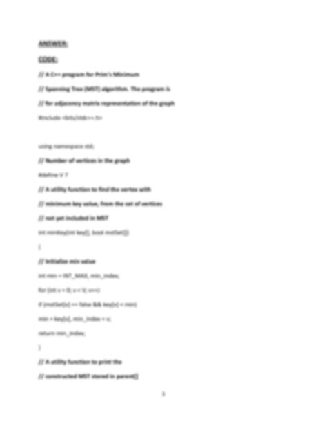 Prims Algorithm C-code 的图像结果