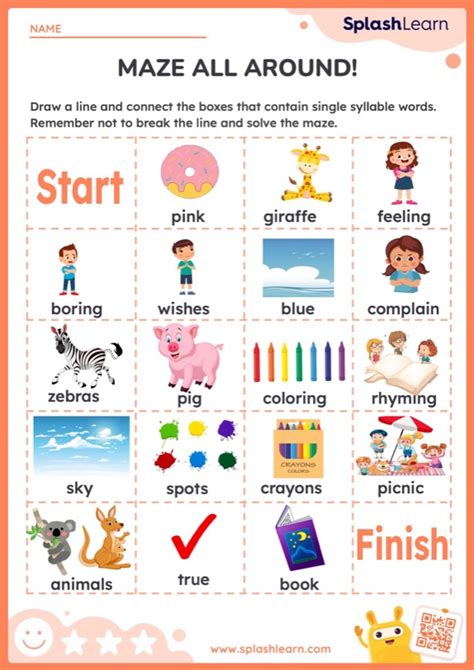 Syllables Worksheets - Free & Printable | SplashLearn