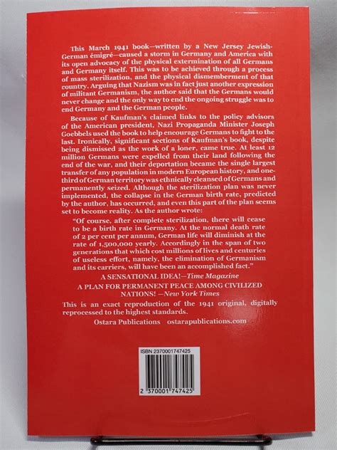 Germany Must Perish! by Theodore N. Kaufman ©️2018 Facsimile Reprint | eBay