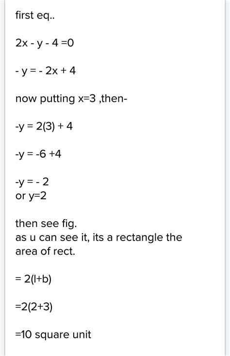 Draw the graph of the equations x=3,y=5 and 2x-y-4=0.Also find the area ...