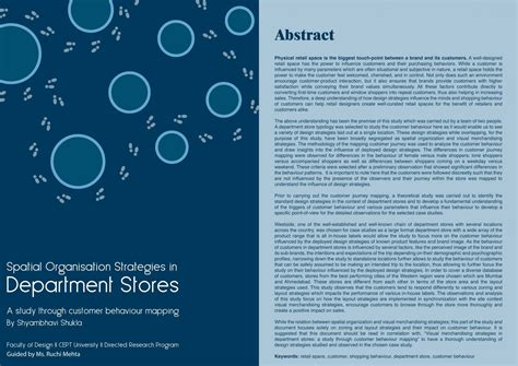 Spatial organisation strategies in department stores | CEPT - Portfolio