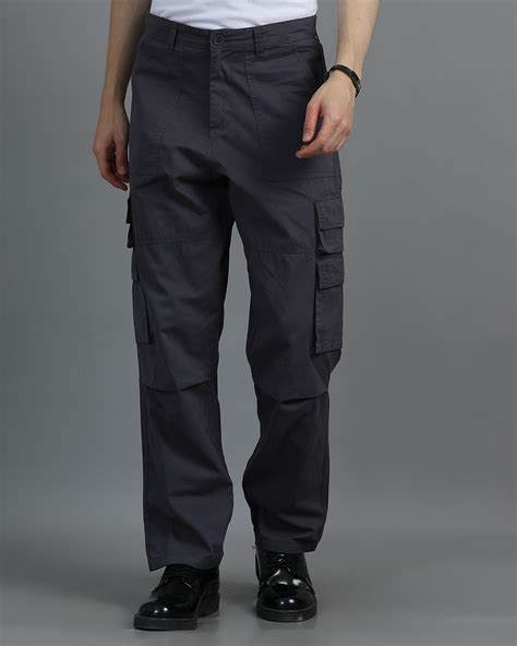 Buy Men's Dark Grey Relaxed Fit Cargo Pants Online in India at Bewakoof