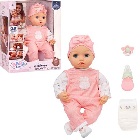 Baby Born My Real Baby Doll Annabell - Blue Eyes: Realistic Soft-Bodied Baby Doll Ages 3 & Up ...