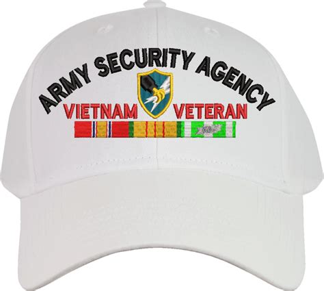 Army Security Agency Vietnam Veteran Embroidered Cap with Ribbons