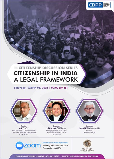 Discussion Series Citizenship - Citizenship in India - A Legal Framework