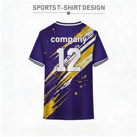 Next print Purple Yellow Sports T-Shirt | Custom Team Jersey | Quick D ...