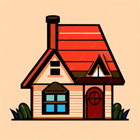 Huis clipart vector illustratie cartoon | Premium AI-gegenereerde vector