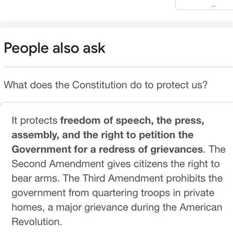 How does the constitution protect us from different aspects?PLEASE ...