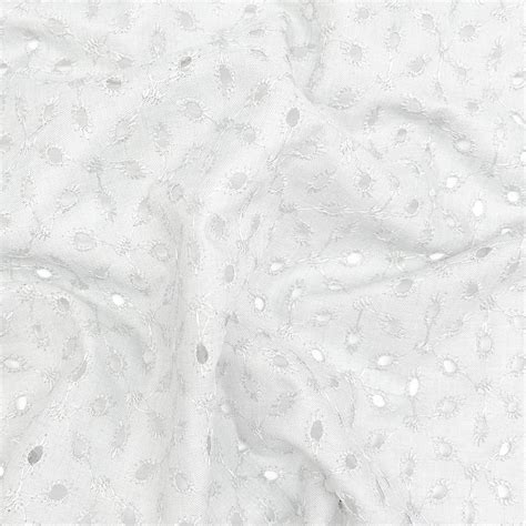 White Embroidered Cotton Hakoba Fabric – LCX