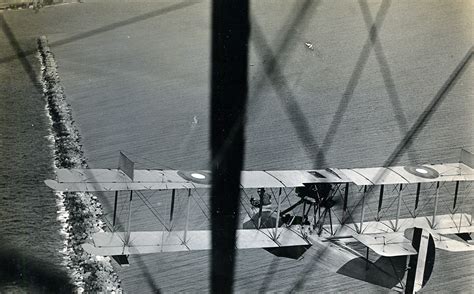 US Navy HS-2L in flight over Naval Air Station, Coco Solo, Panama ...