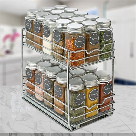 Buy Spice Jars Glass with Labels 4 oz - 24 Piece Spice Bottles Empty ...