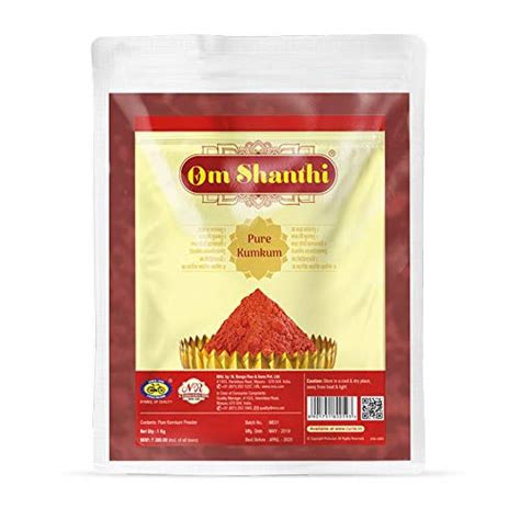 Om Shanthi POOJA MADE PURE Kumkum (Red_4.7 Inch X 7 Inch X 1.1 Inch ...