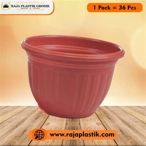 POT BUNGA PLASTIK BESAR TIPE MATAHARI 40 MERAH BATA