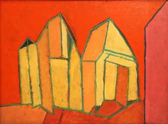 K. S. Kulkarni Oil on Board (Landscape - 1980) - Prinseps.com | Prinseps