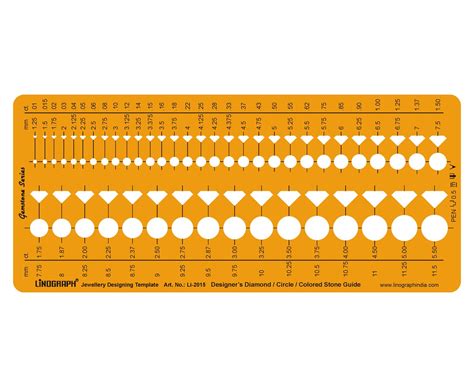 Buy Diamond & Circle Gemstone Guide Symbols Template Stencil Jewellery ...