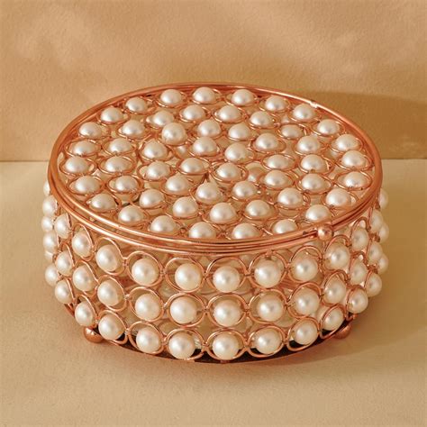 Buy Corsica Tasta Iron Pearl Embellished Jewellery Box from Corsica by ...