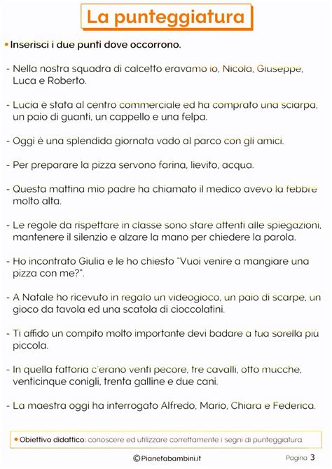 La Punteggiatura: Esercizi per la Scuola Primaria | Punteggiatura ...