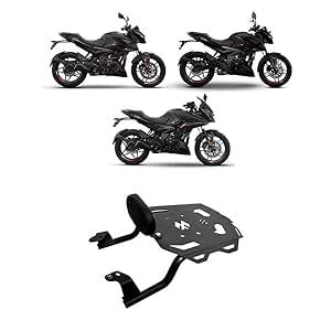 Konnen Top Rack with Backrest Compatible with Bajaj Pulsar N160 | N250 ...