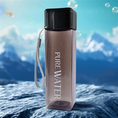 Premium 450ml Square Shape Plastic Water Bottle (1 Pc) – DeoDap