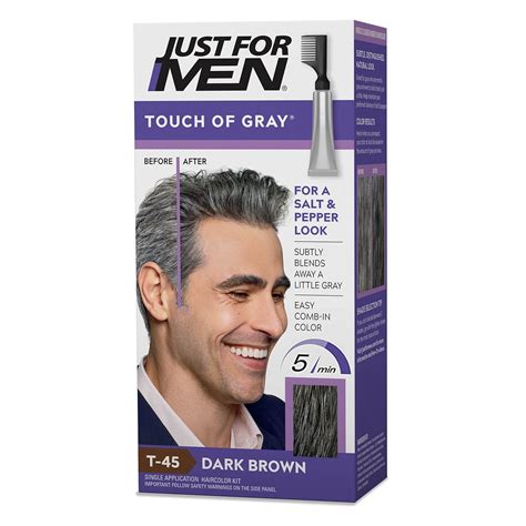 Just for Men Touch of Gray Hair Colour, 81.6g - Dark Brown T-45 ...