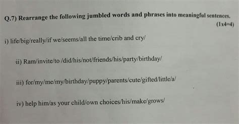 rearrange the following sentences. - Brainly.in