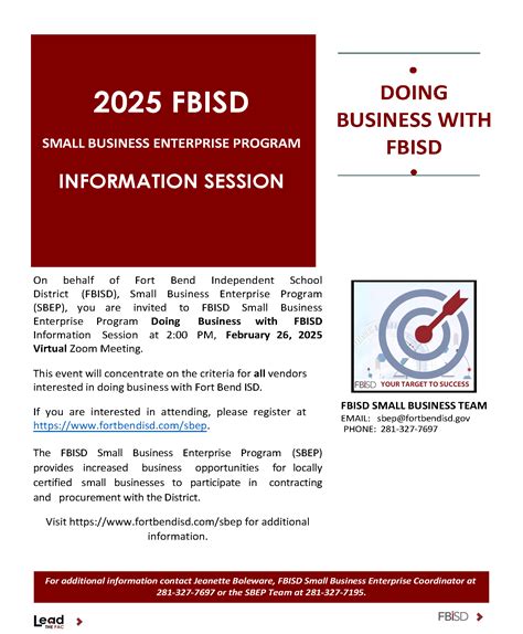 FBISD - Doing Business with FBISD Information Session - Asian Chamber ...