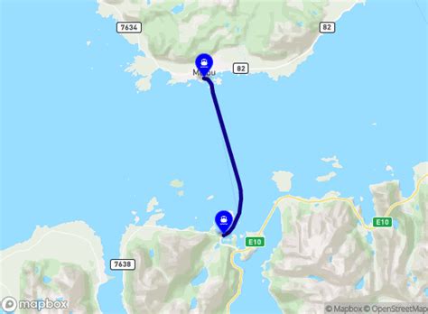 Fergerute for Melbu - Fiskebøl